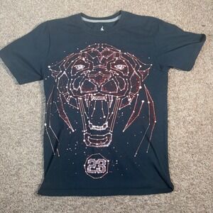 Jordan Graphic T-Shirt Constellation Tiger 23 Logo‎ Black Mens Size S